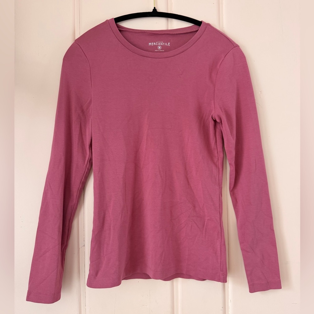 J. Crew Mercantile Women's Mauve Long Sleeve Tee Sz Medium